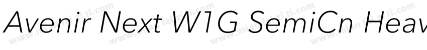 Avenir Next W1G SemiCn Heavy Italic字体转换